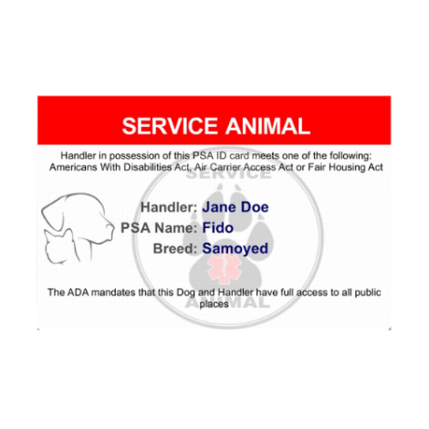 Psychiatric Service Animal ID