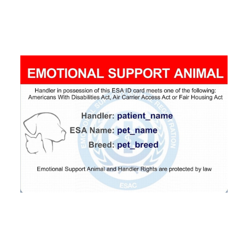 support animal ID card