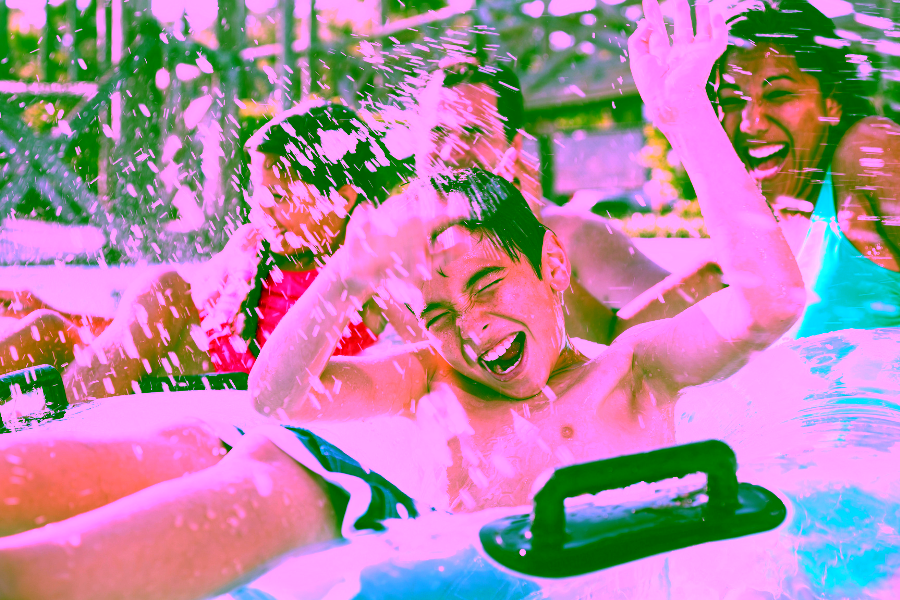 Family at a water park 2