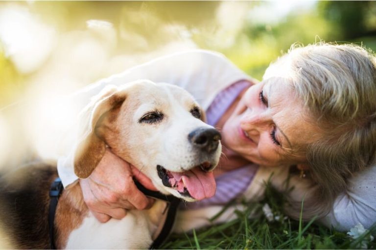 Senior with Service Dog