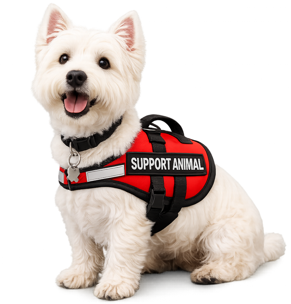 West Highland in Support Dog Vest e1776750150665